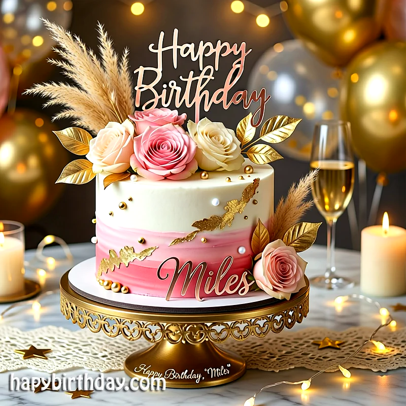 Best miles Birthday Cake Images - Download miles Cake with Name