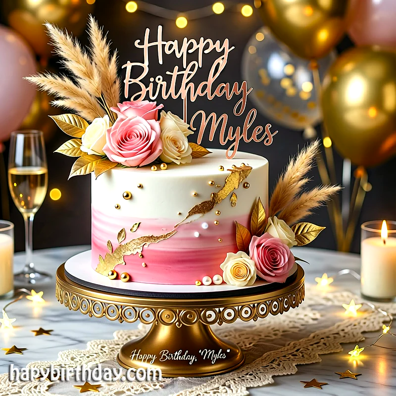 Best myles Birthday Cake Images - Download myles Cake with Name
