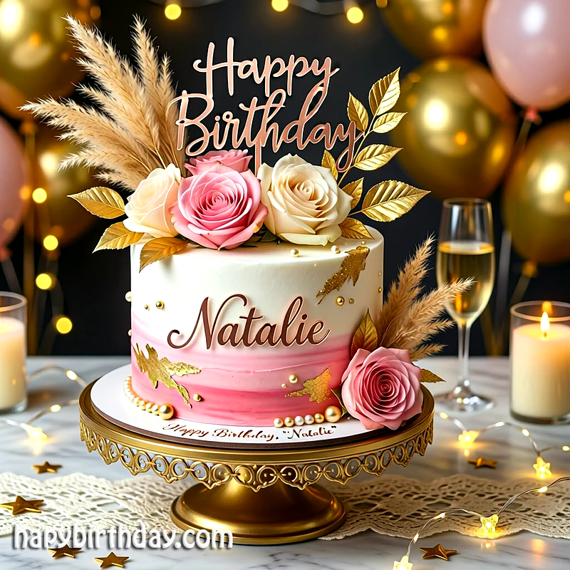 Best natalie Birthday Cake Images - Download natalie Cake with Name