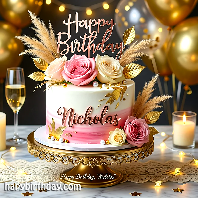 Best nicholas Birthday Cake Images - Download nicholas Cake with Name