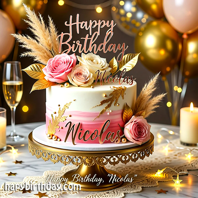 Best nicolas Birthday Cake Images - Download nicolas Cake with Name