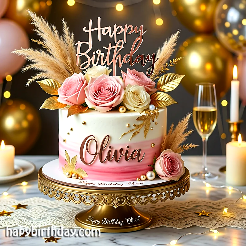 Best olivia Birthday Cake Images - Download olivia Cake with Name