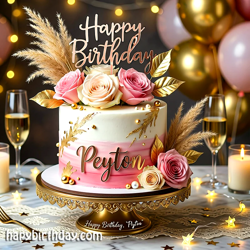 Best peyton Birthday Cake Images - Download peyton Cake with Name
