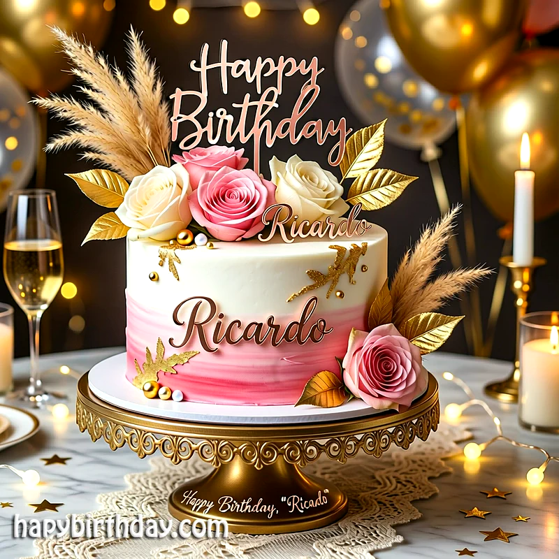 Best ricardo Birthday Cake Images - Download ricardo Cake with Name