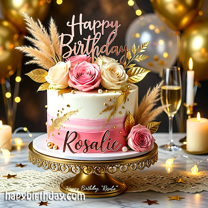 Best rosalie Birthday Cake Images - Download rosalie Cake with Name