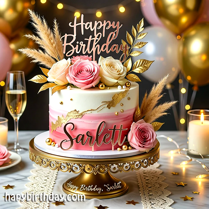 Best scarlett Birthday Cake Images - Download scarlett Cake with Name