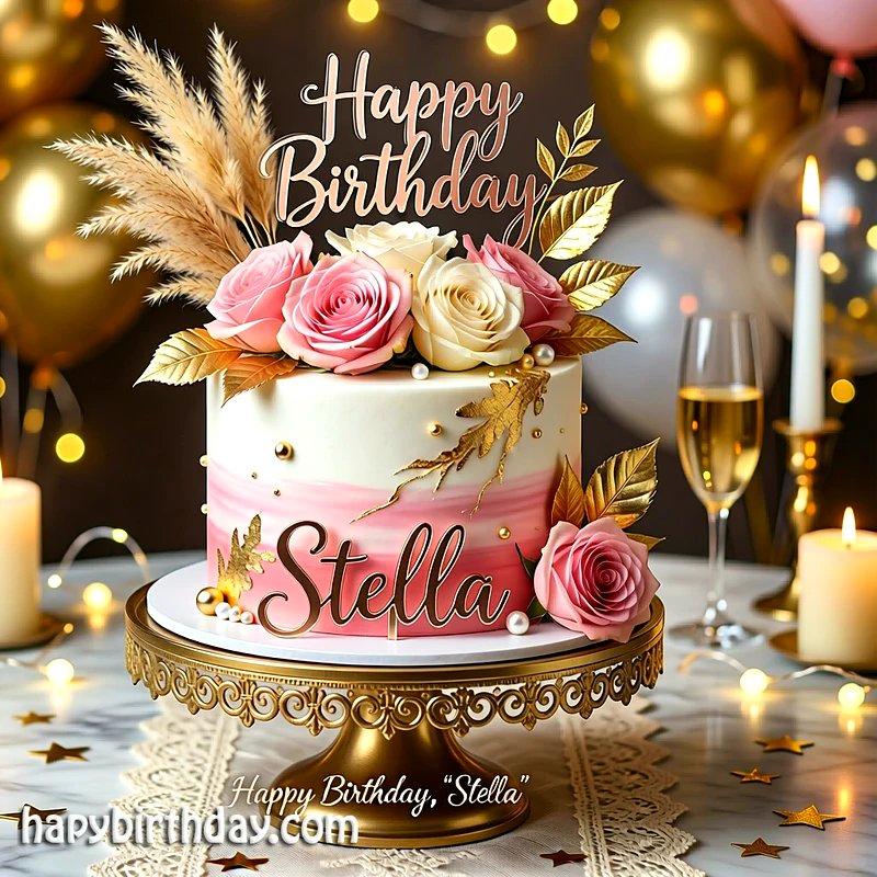 Best stella Birthday Cake Images - Download stella Cake with Name