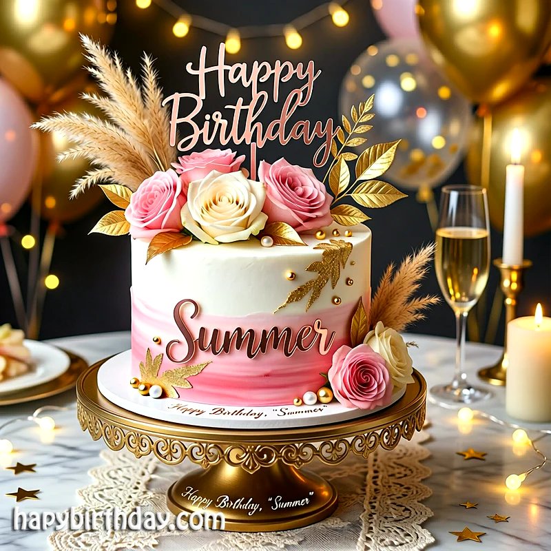 Best summer Birthday Cake Images - Download summer Cake with Name