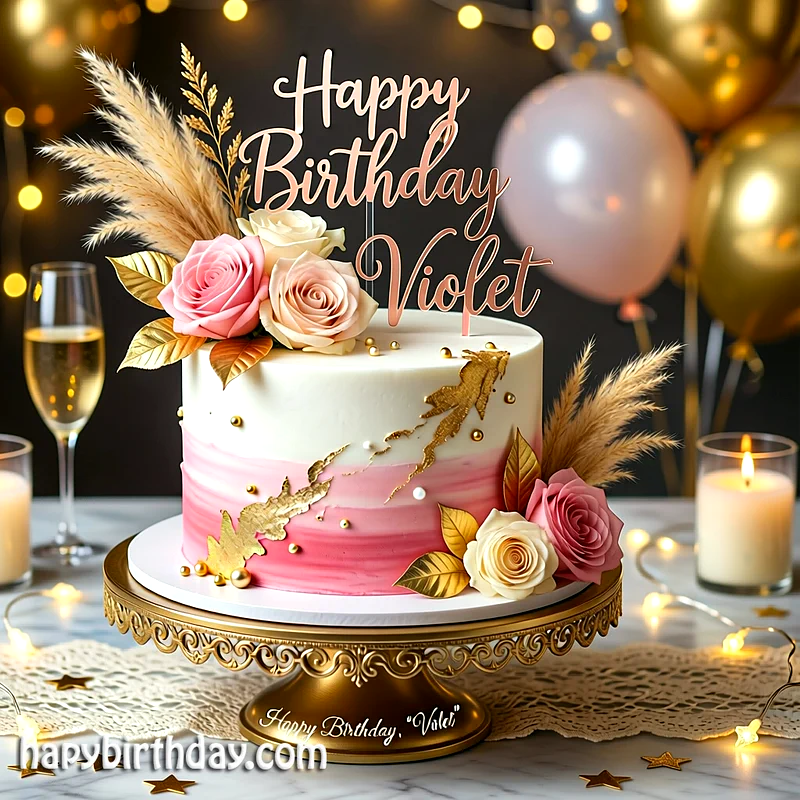 Best violet Birthday Cake Images - Download violet Cake with Name