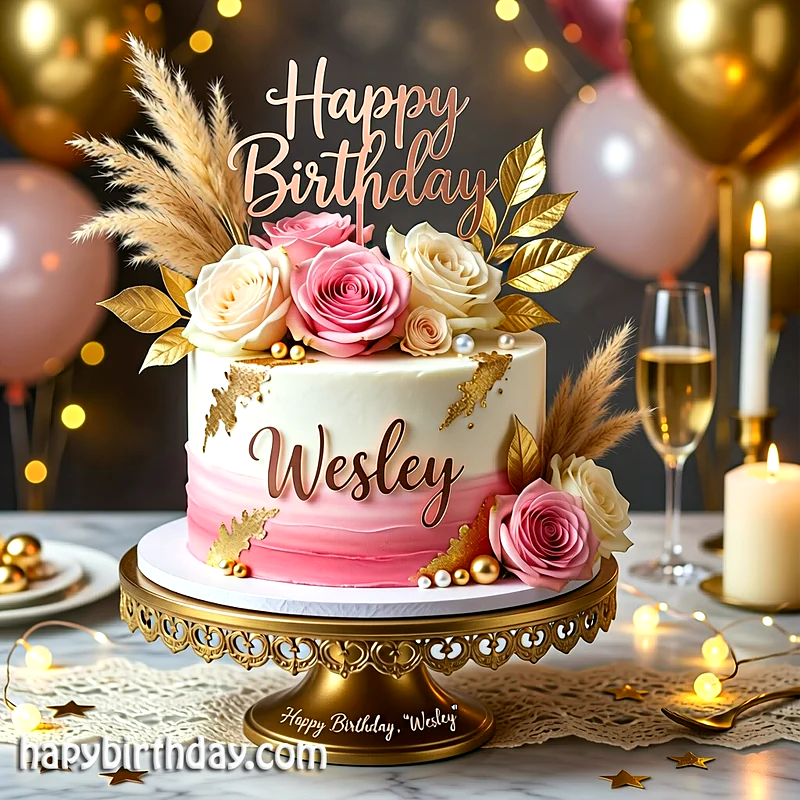 Best wesley Birthday Cake Images - Download wesley Cake with Name