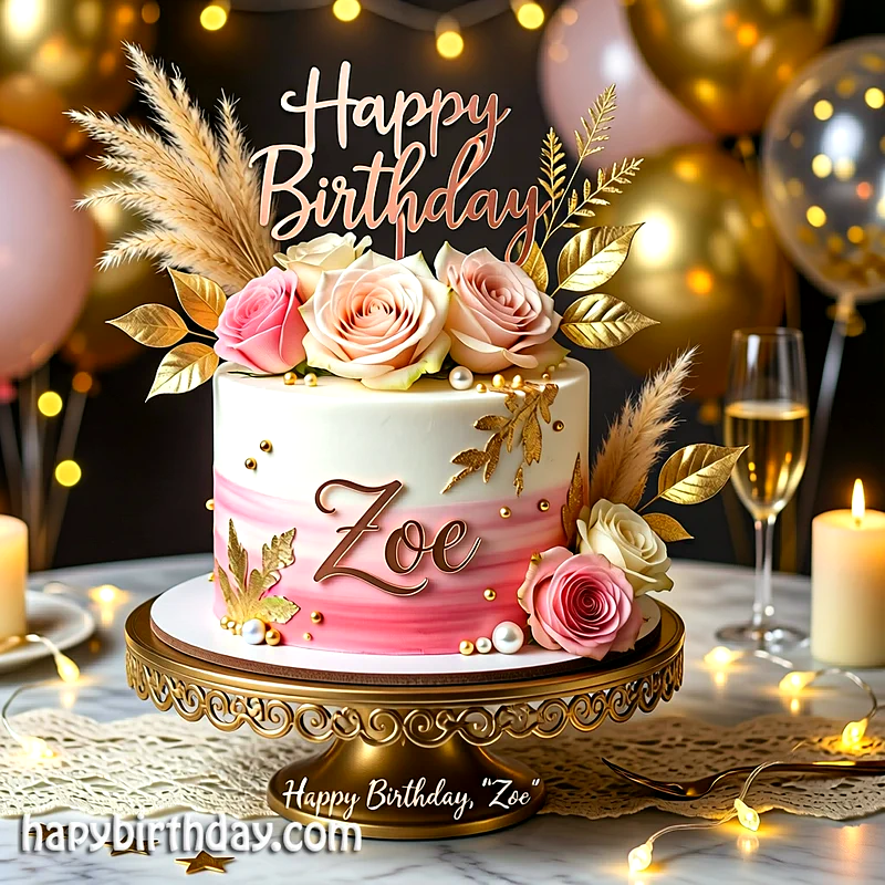 Best zoe Birthday Cake Images - Download zoe Cake with Name