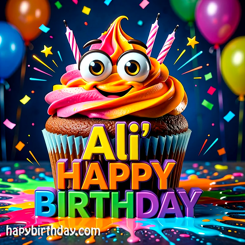 Download Free ali Happy Birthday Cake Picture HD