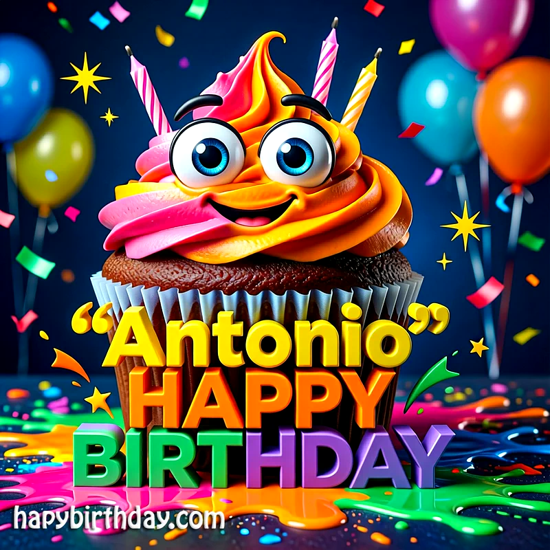 Download Free antonio Happy Birthday Cake Picture HD