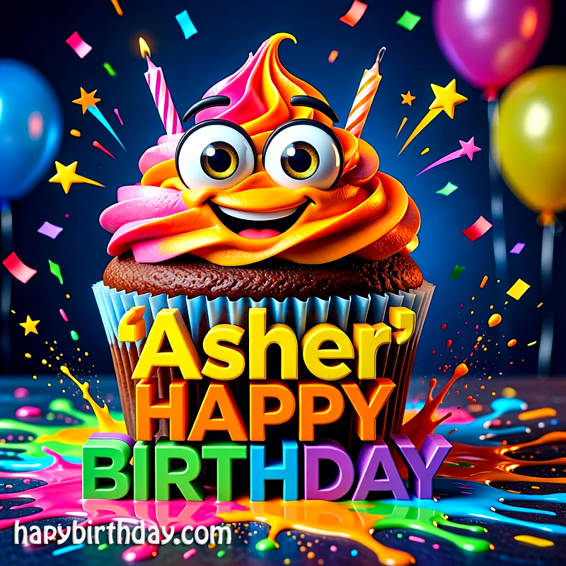 Download Free asher Happy Birthday Cake Picture HD
