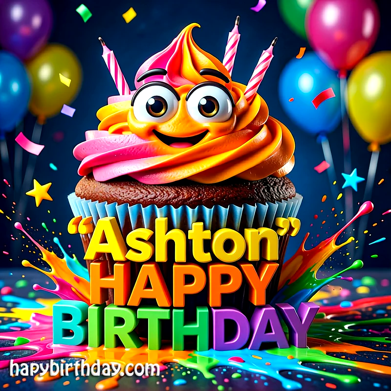 Download Free ashton Happy Birthday Cake Picture HD