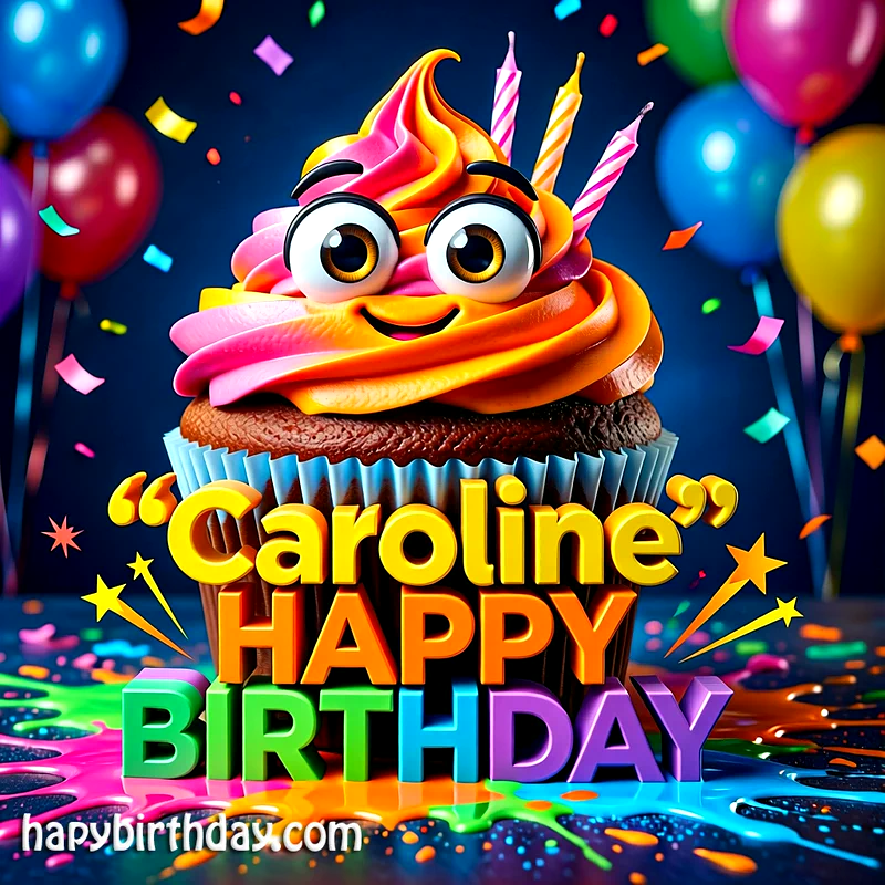 Download Free caroline Happy Birthday Cake Picture HD