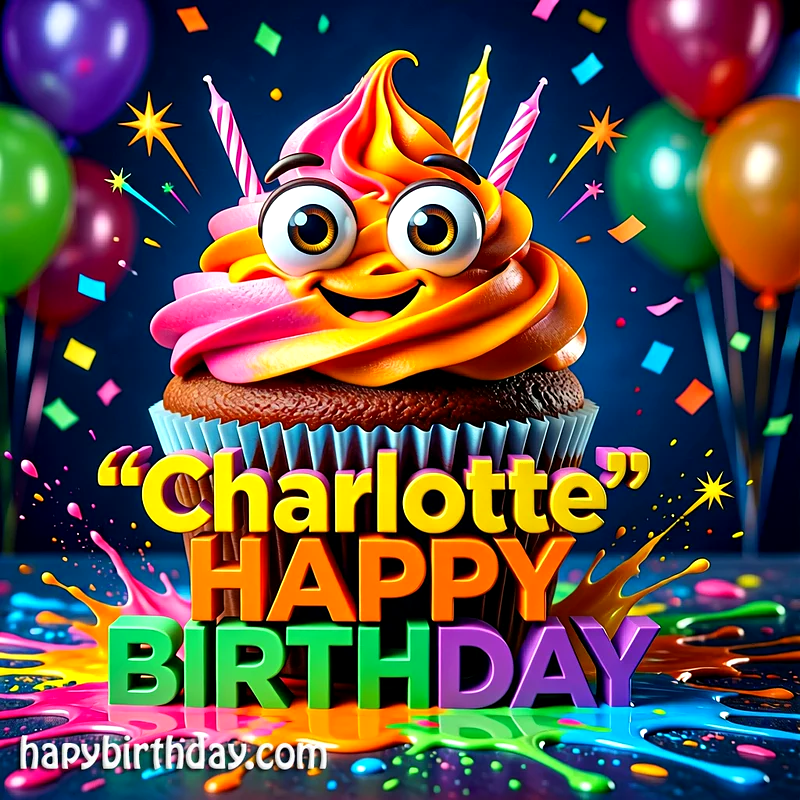 Download Free charlotte Happy Birthday Cake Picture HD
