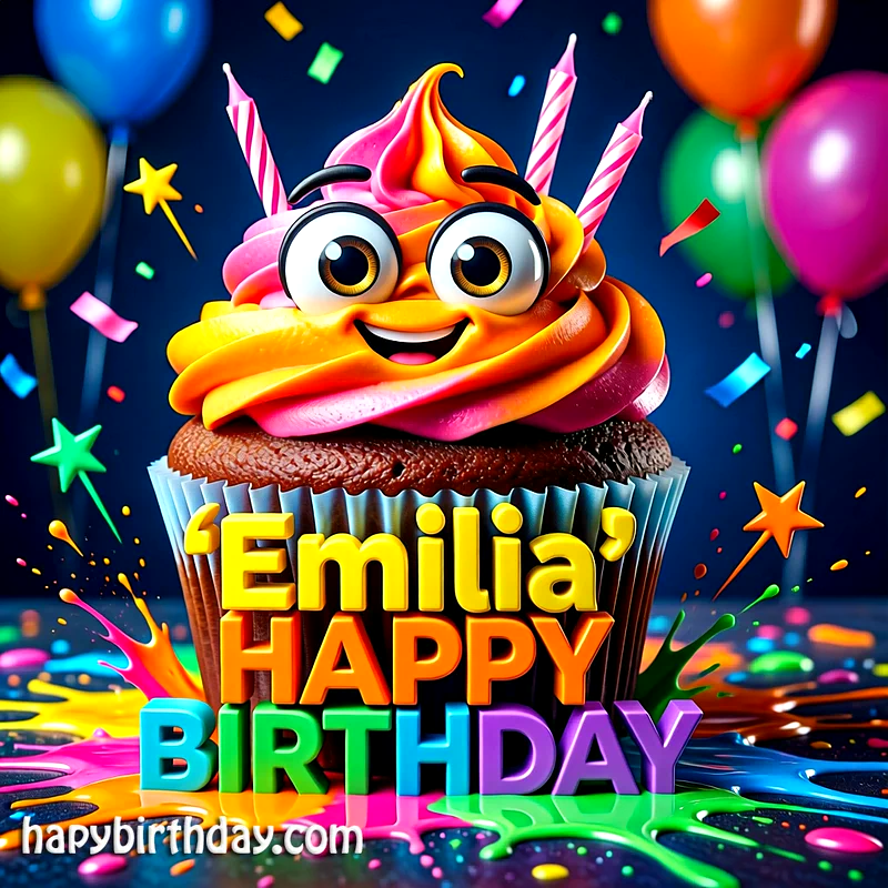 Download Free emilia Happy Birthday Cake Picture HD