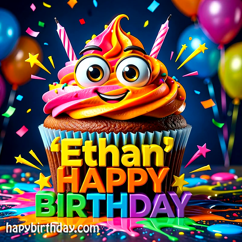 Download Free ethan Happy Birthday Cake Picture HD