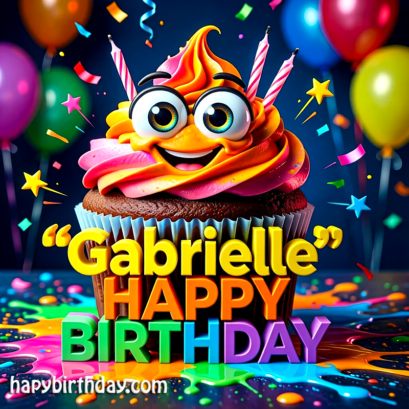 Download Free gabrielle Happy Birthday Cake Picture HD