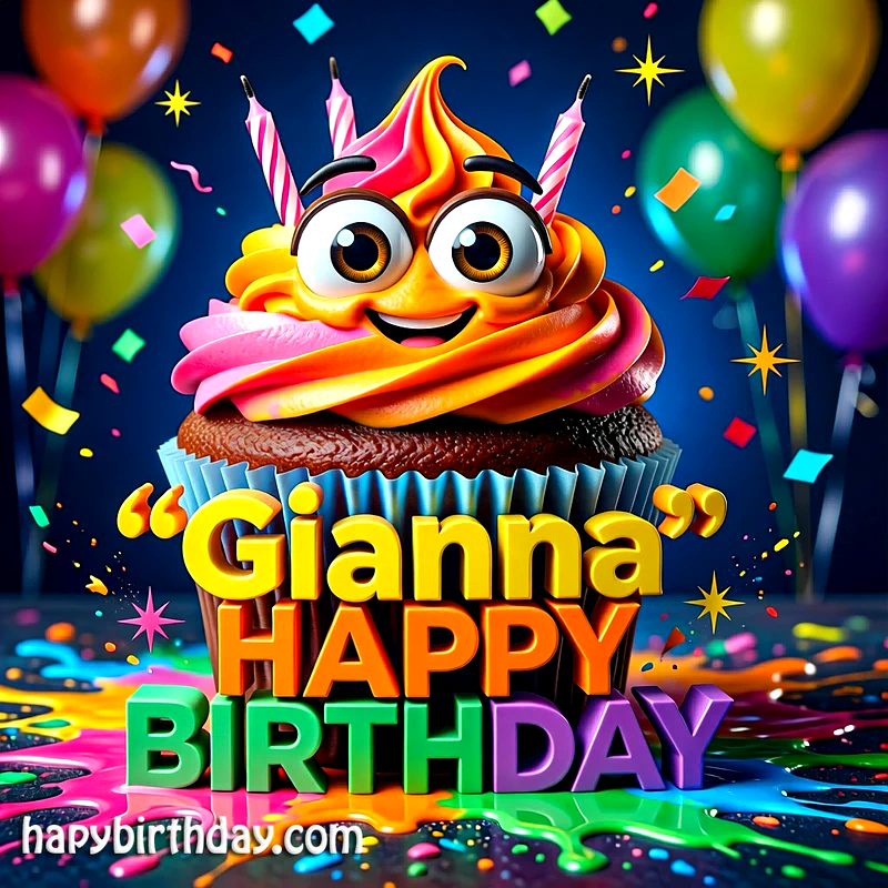Download Free gianna Happy Birthday Cake Picture HD