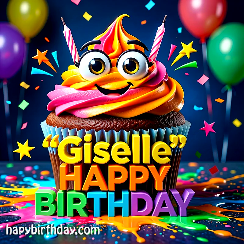 Download Free giselle Happy Birthday Cake Picture HD