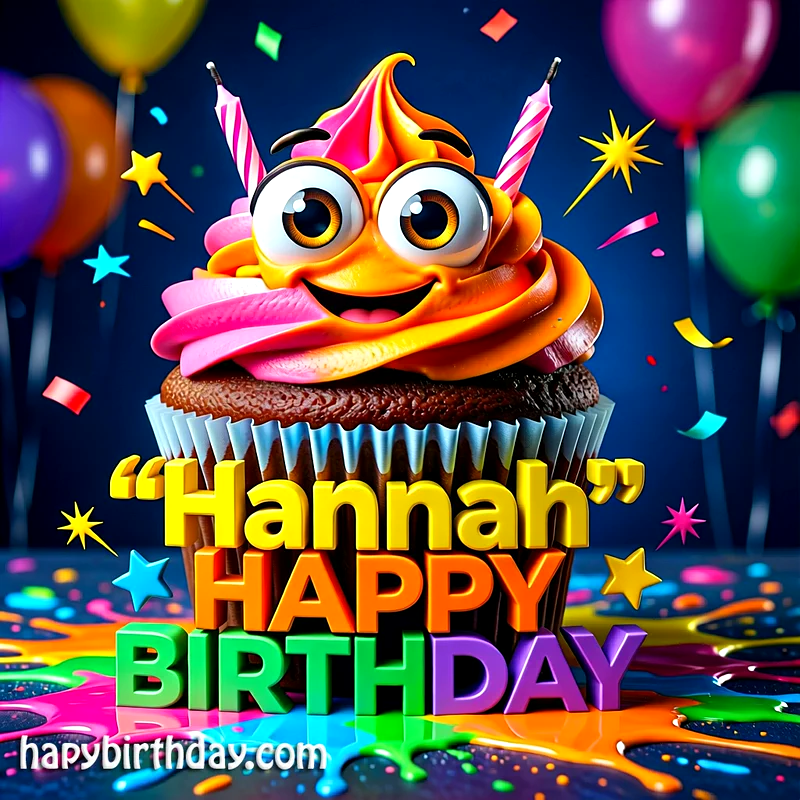 Download Free hannah Happy Birthday Cake Picture HD