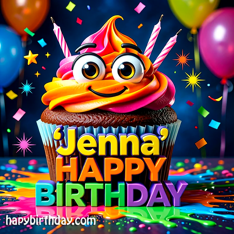 Download Free jenna Happy Birthday Cake Picture HD