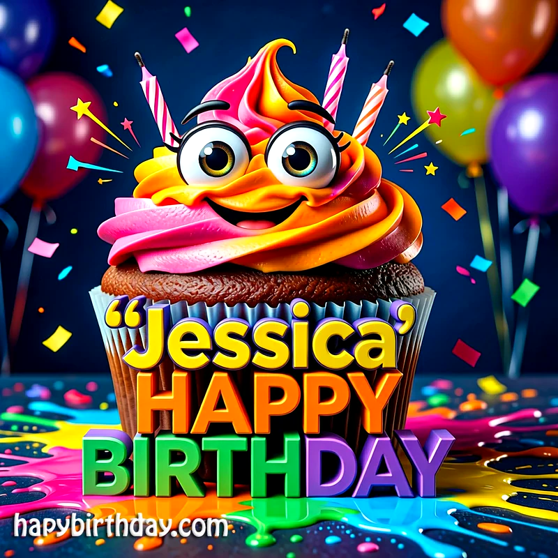 Download Free jessica Happy Birthday Cake Picture HD