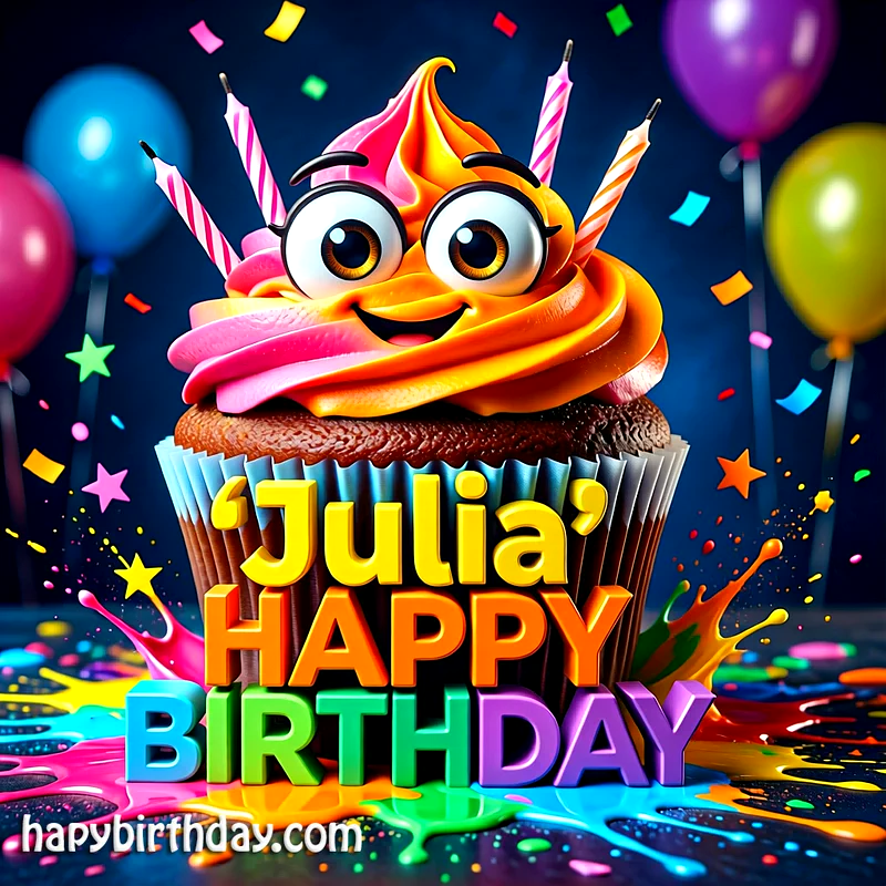 Download Free julia Happy Birthday Cake Picture HD