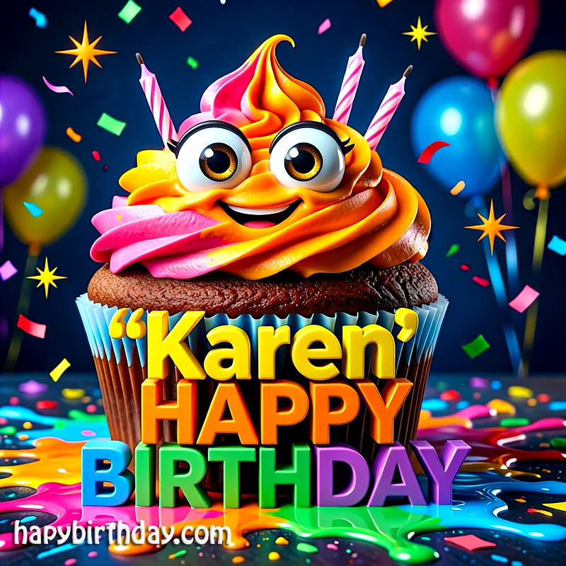 Download Free karen Happy Birthday Cake Picture HD