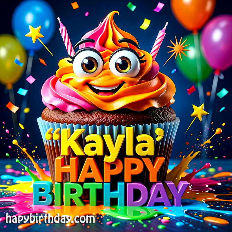 Download Free kayla Happy Birthday Cake Picture HD