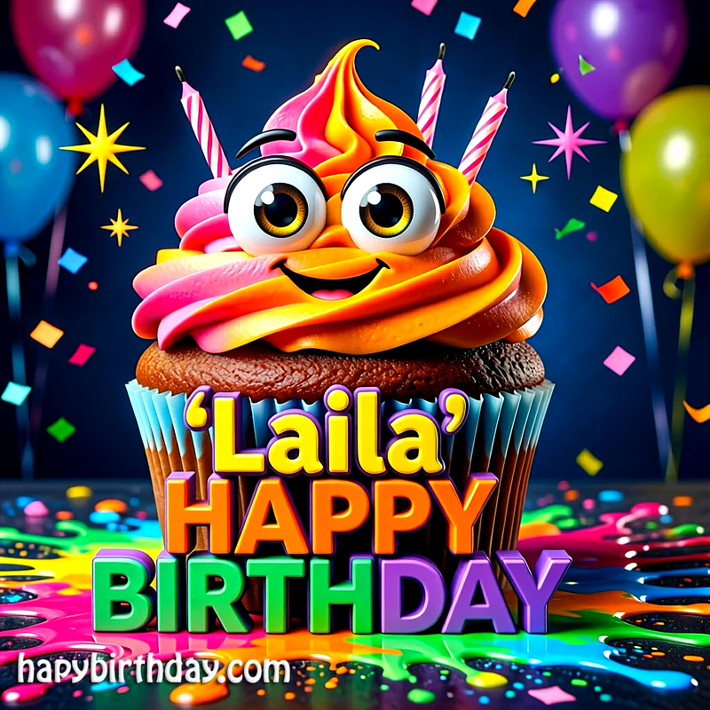 Download Free laila Happy Birthday Cake Picture HD