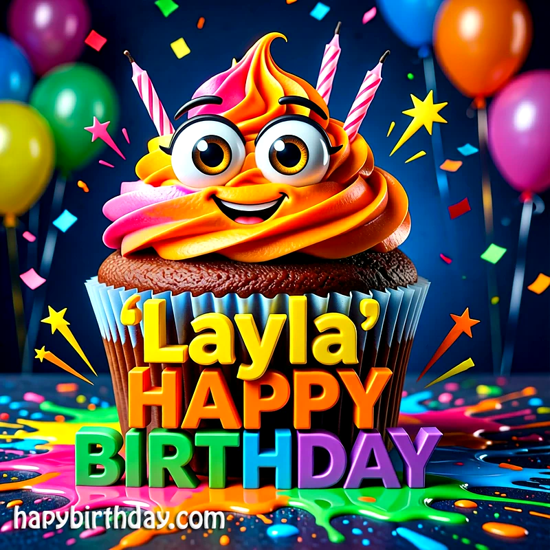 Download Free layla Happy Birthday Cake Picture HD