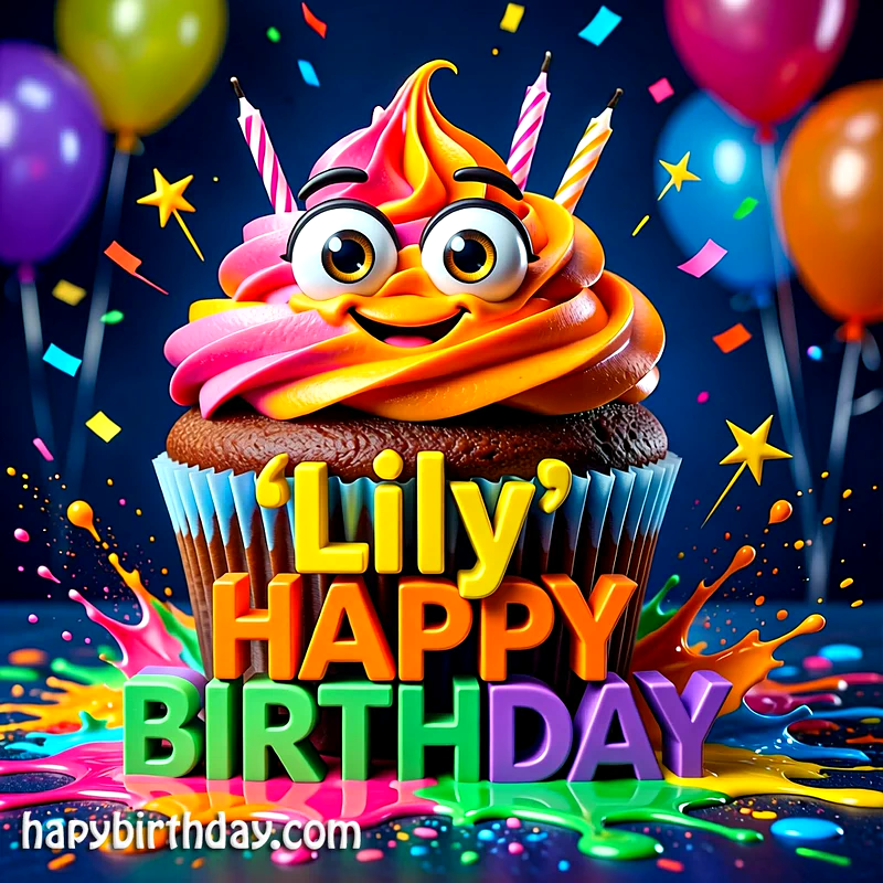 Download Free lily Happy Birthday Cake Picture HD