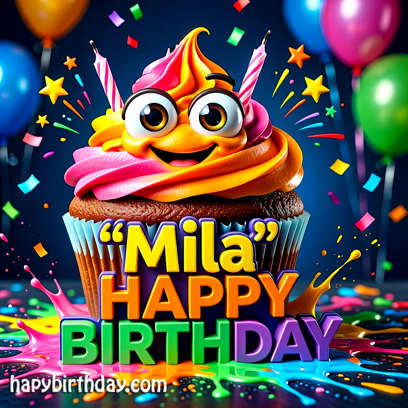 Download Free mila Happy Birthday Cake Picture HD