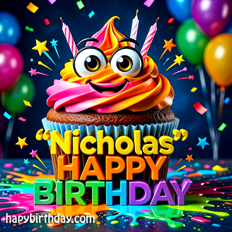Download Free nicholas Happy Birthday Cake Picture HD