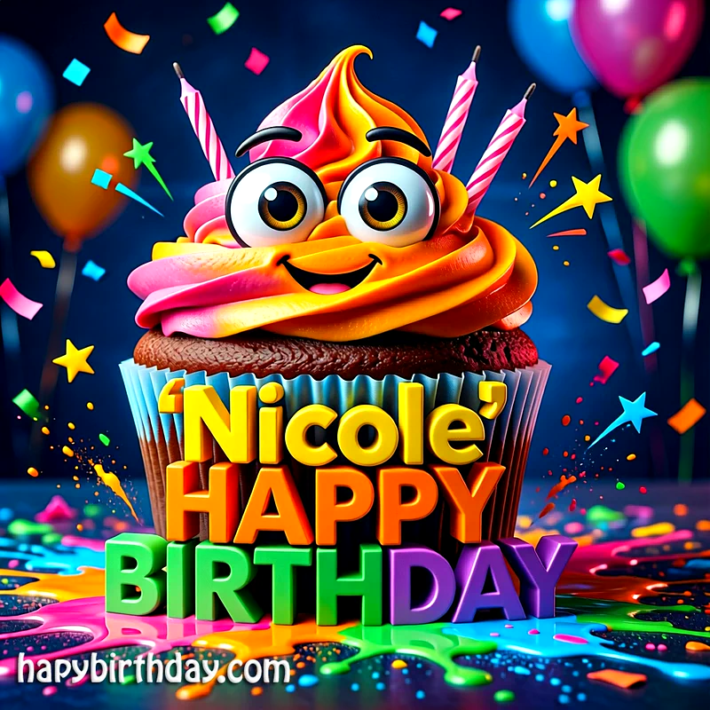 Download Free nicole Happy Birthday Cake Picture HD