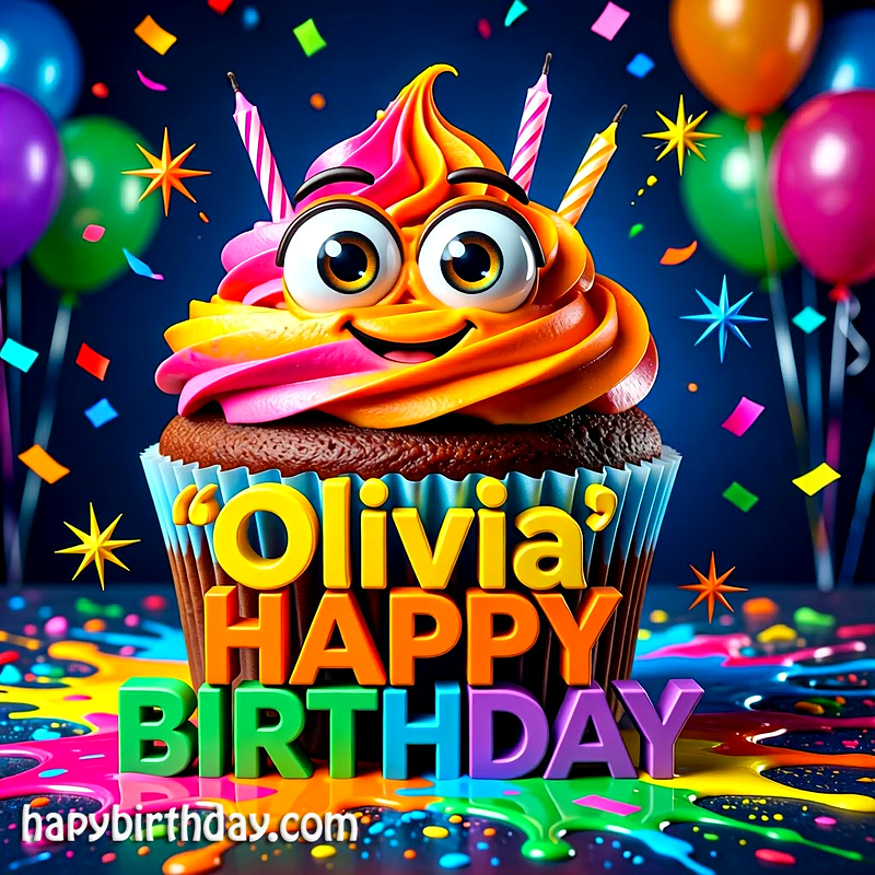 Download Free olivia Happy Birthday Cake Picture HD
