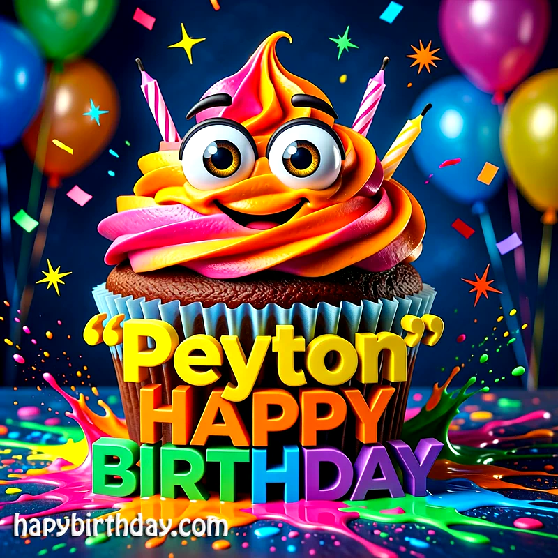 Download Free peyton Happy Birthday Cake Picture HD