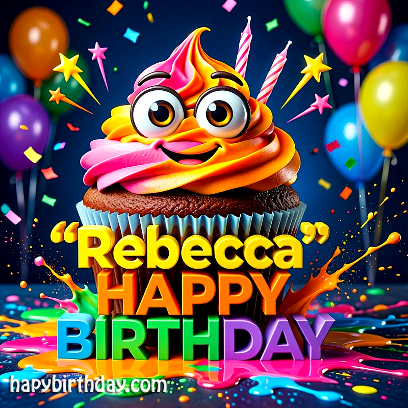 Download Free rebecca Happy Birthday Cake Picture HD