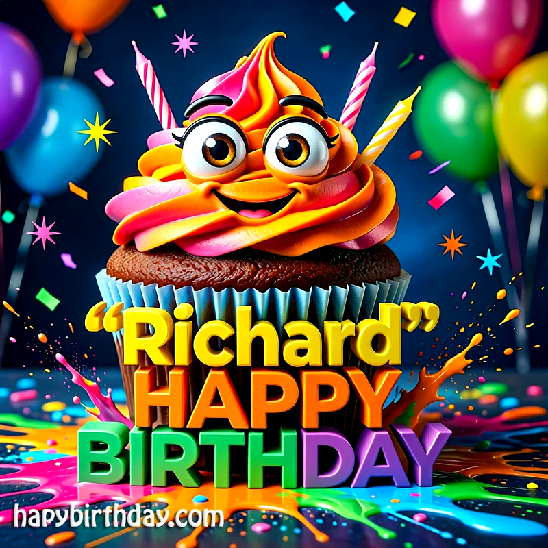 Download Free richard Happy Birthday Cake Picture HD
