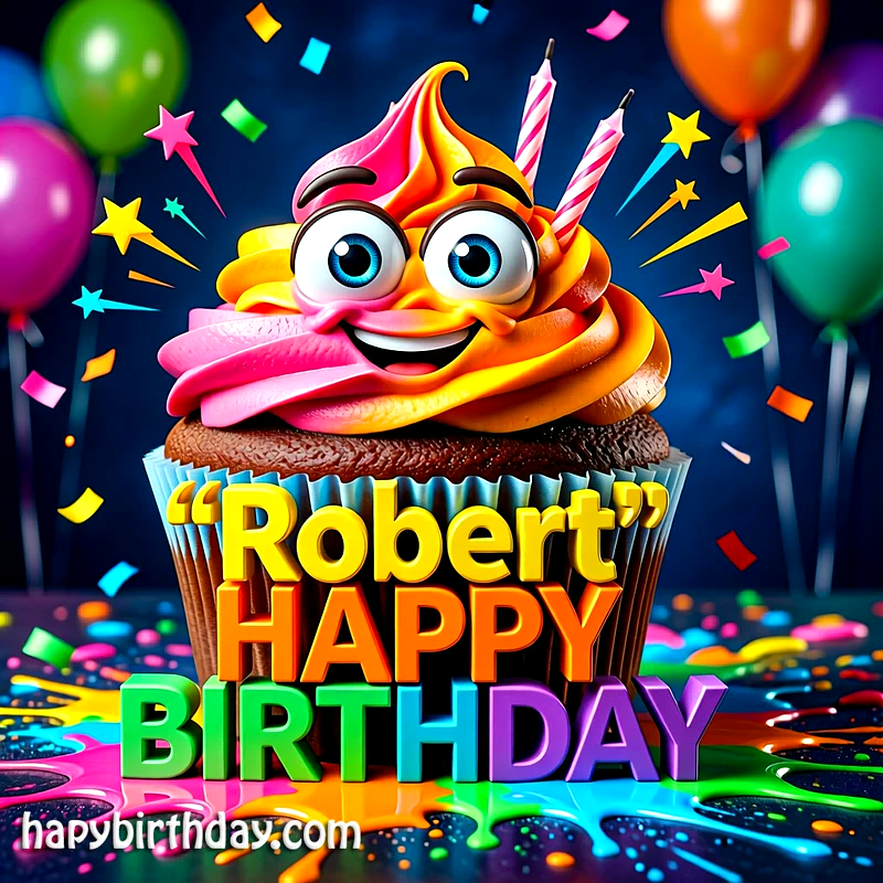 Download Free robert Happy Birthday Cake Picture HD