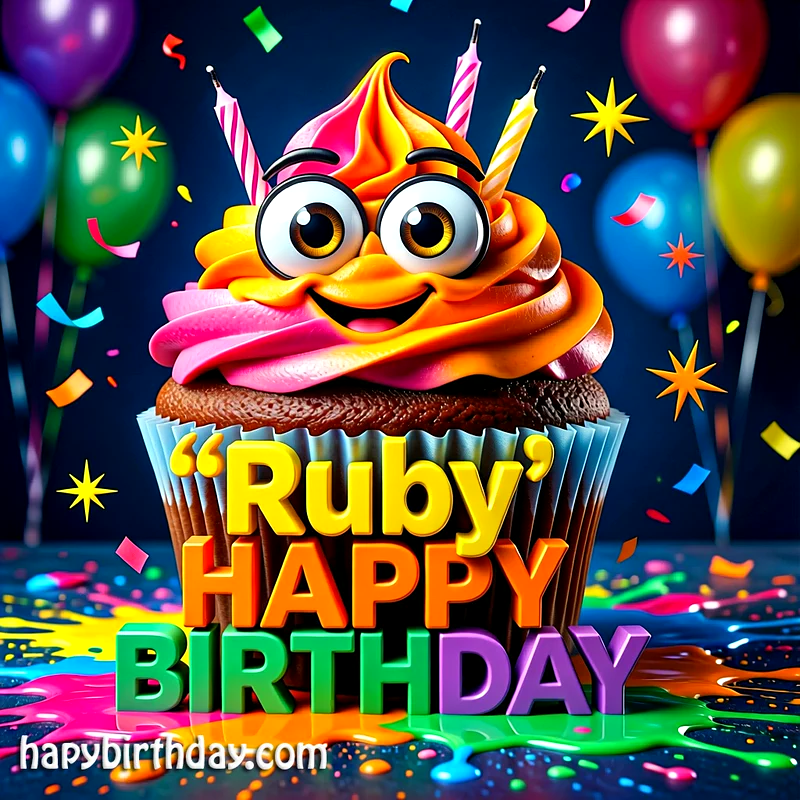 Download Free ruby Happy Birthday Cake Picture HD