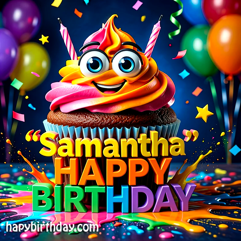 Download Free samantha Happy Birthday Cake Picture HD