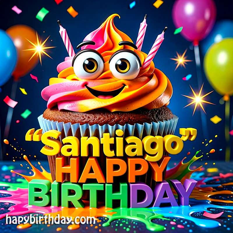 Download Free santiago Happy Birthday Cake Picture HD