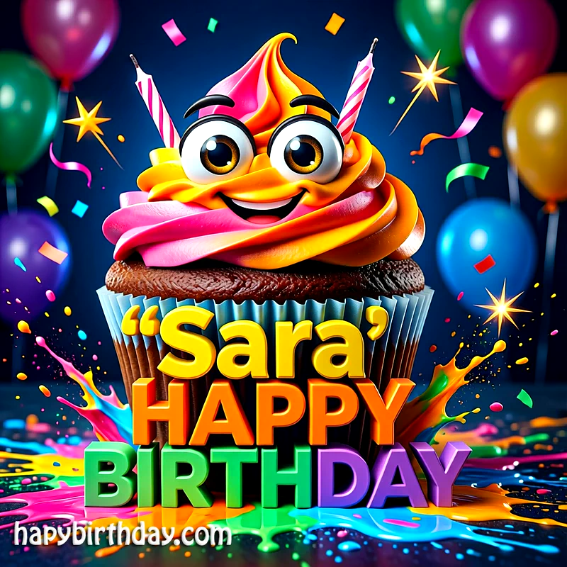 Download Free sara Happy Birthday Cake Picture HD