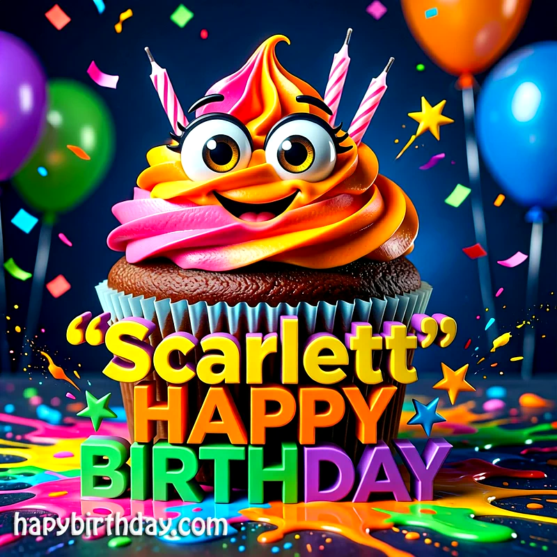 Download Free scarlett Happy Birthday Cake Picture HD