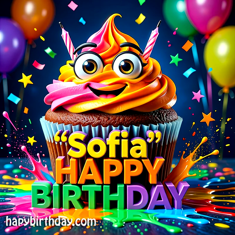 Download Free sofia Happy Birthday Cake Picture HD
