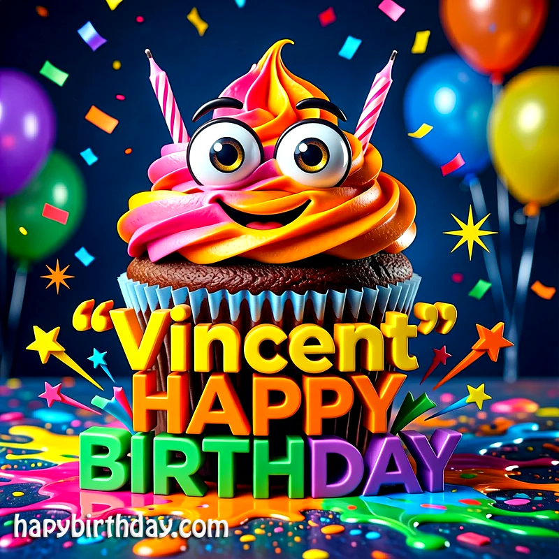 Download Free vincent Happy Birthday Cake Picture HD